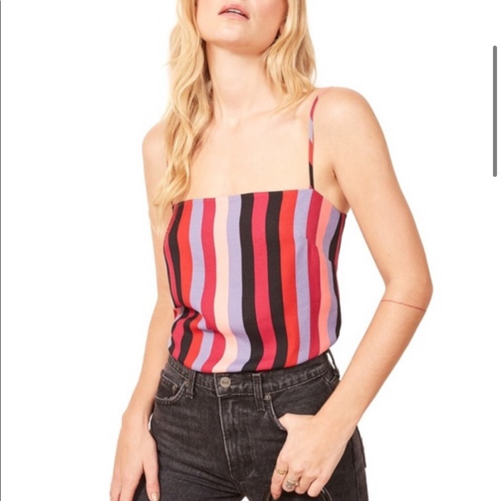 Reformation Striped Dove Tank Top